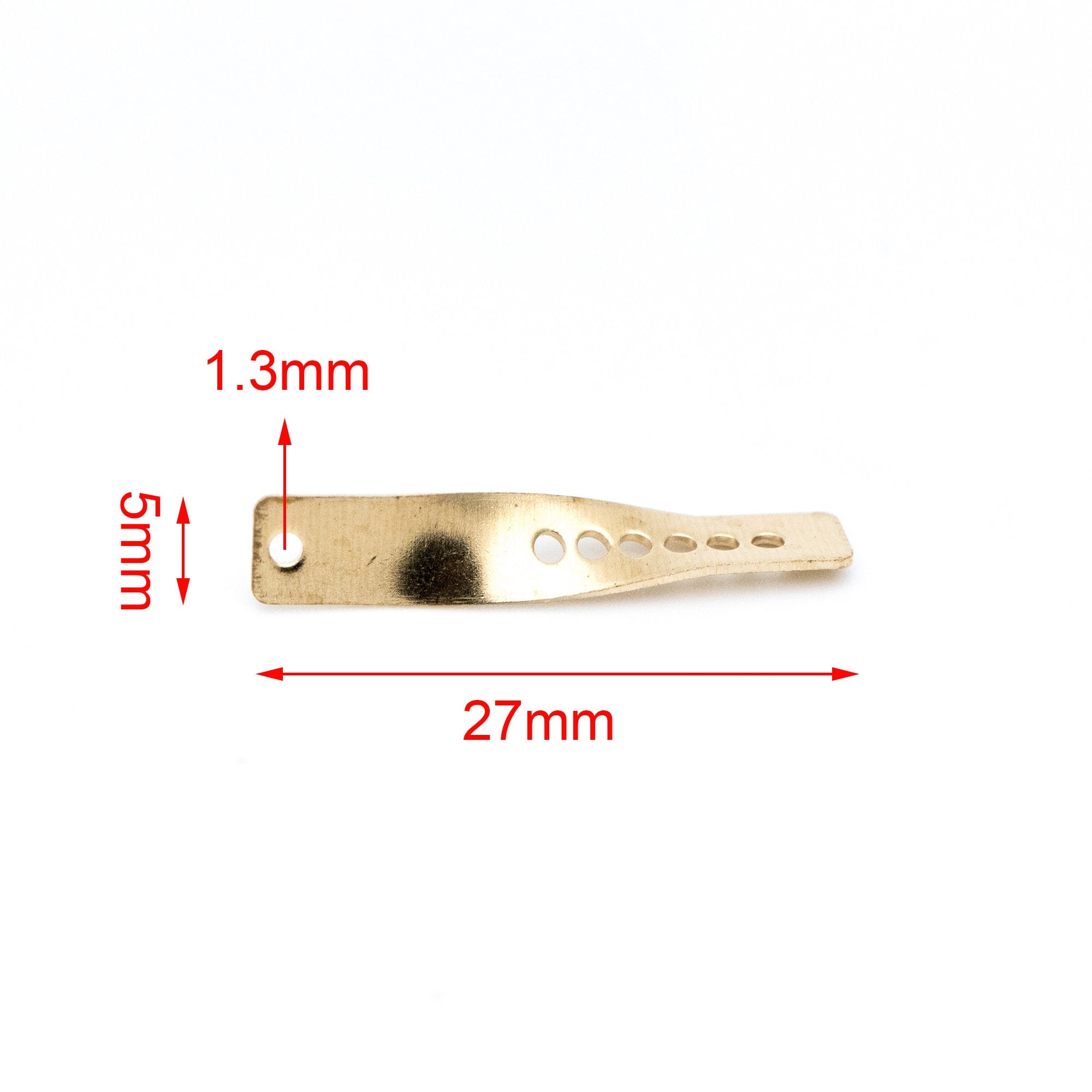 20pcs Raw Brass Link Pendants 19/ 27mm, Geometric Twisted Bar Charm Connectors (RB-122)
